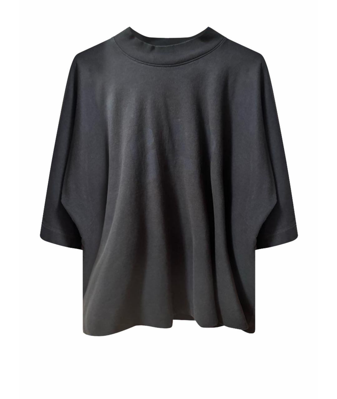 BALENCIAGA Черная хлопковая футболка, фото 1