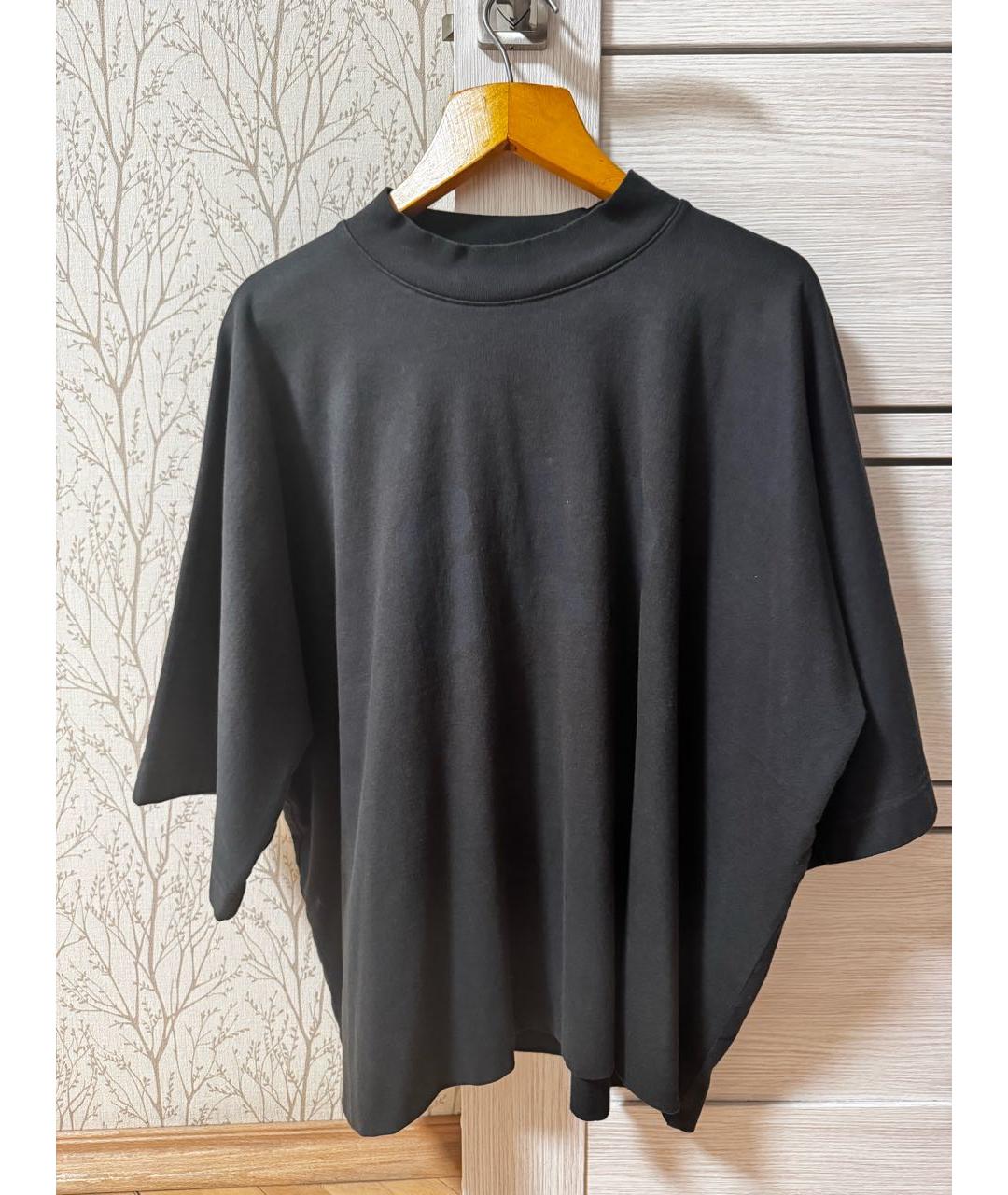 BALENCIAGA Черная хлопковая футболка, фото 7