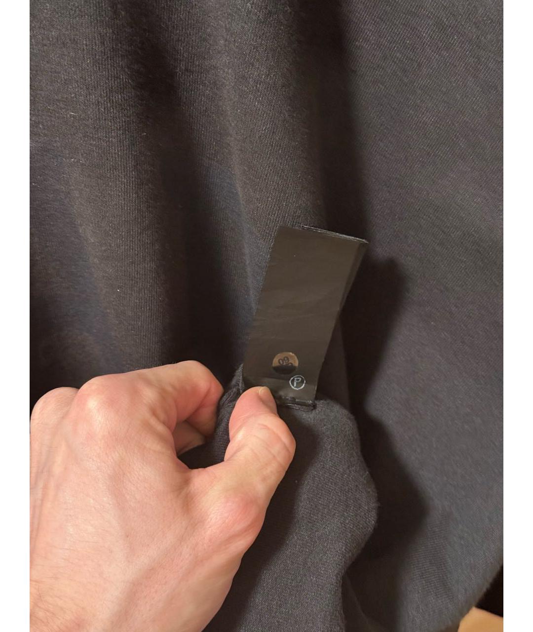 BALENCIAGA Черная хлопковая футболка, фото 5