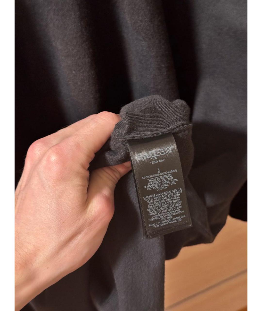 BALENCIAGA Черная хлопковая футболка, фото 6