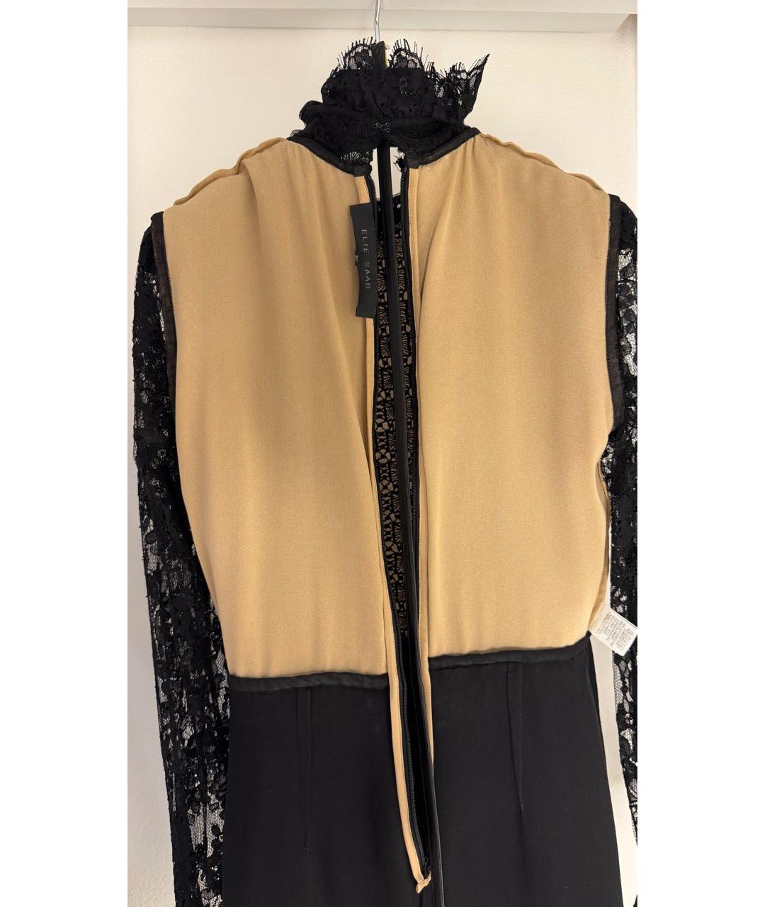 ELIE SAAB Черный кружевной комбинезон, фото 4