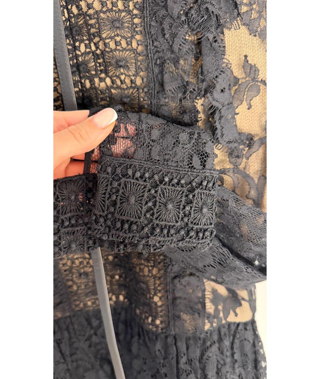 ELIE SAAB Черный кружевной комбинезон, фото 5
