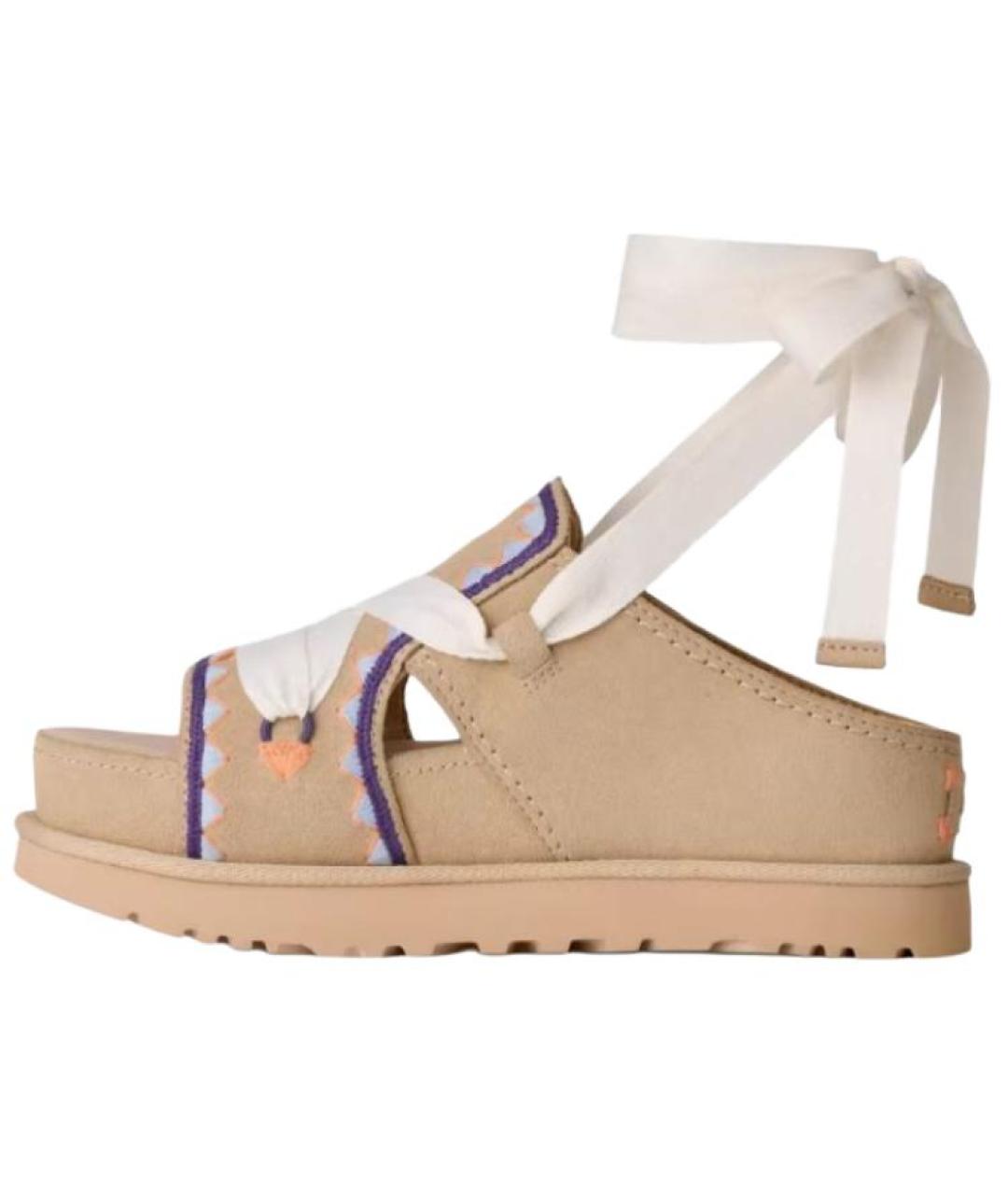 UGG AUSTRALIA Бежевые сандалии, фото 4