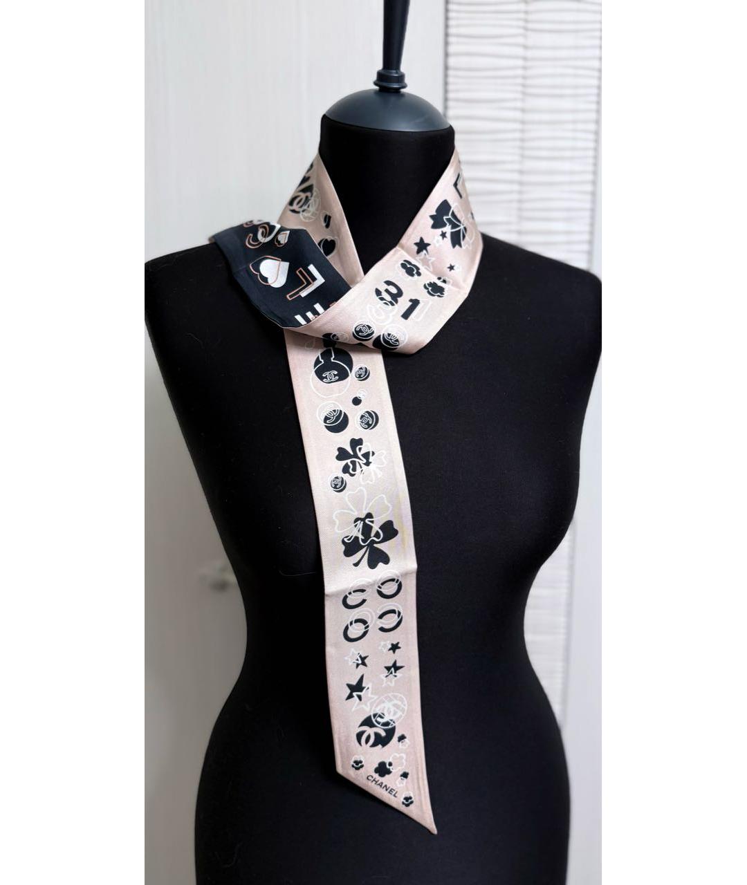 CHANEL Мульти шелковый шарф, фото 5