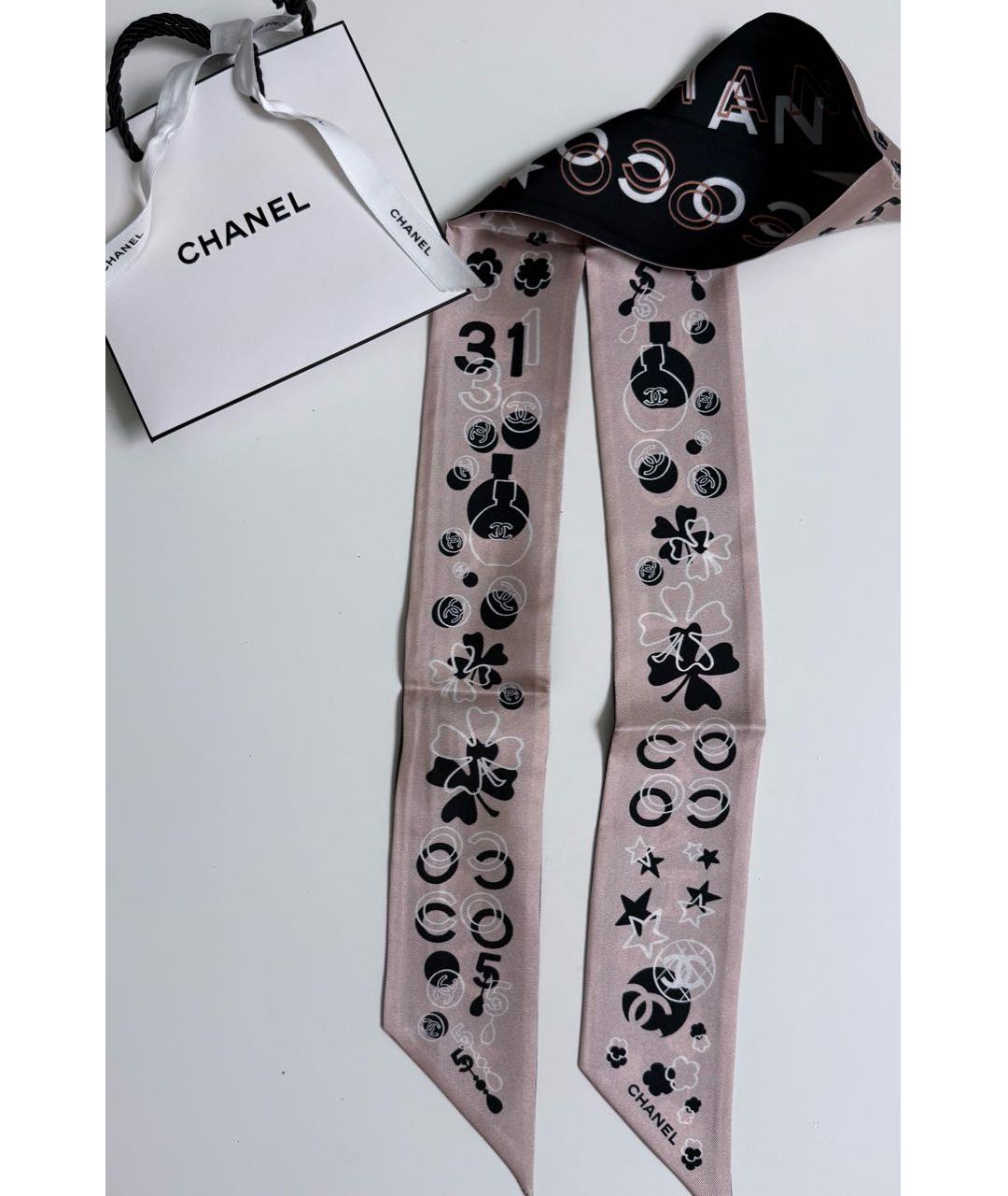 CHANEL Мульти шелковый шарф, фото 4