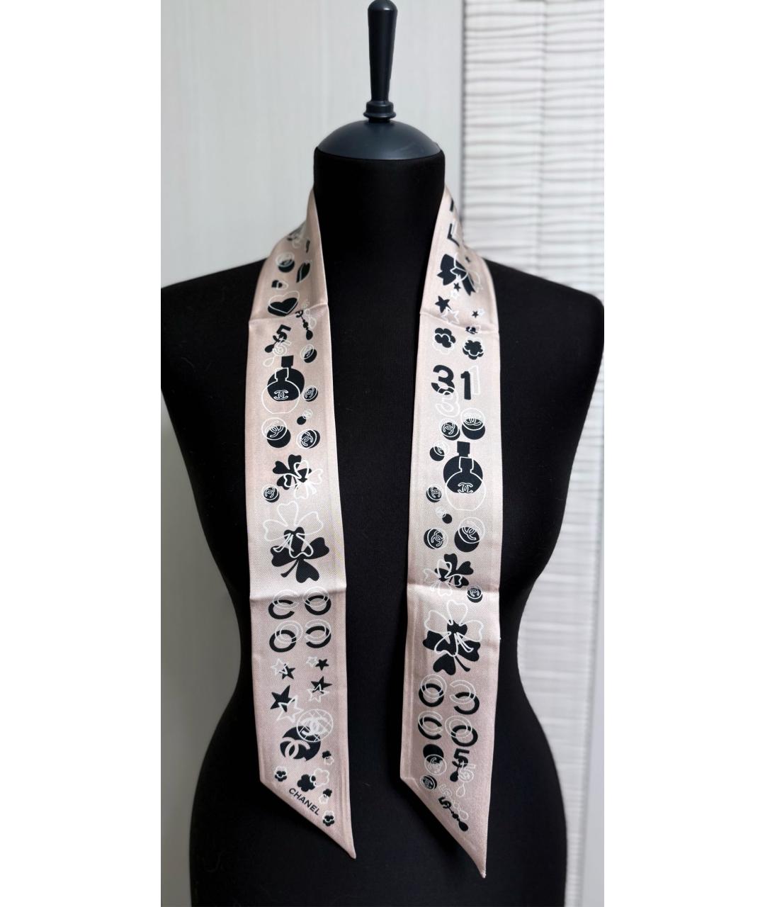 CHANEL Мульти шелковый шарф, фото 3