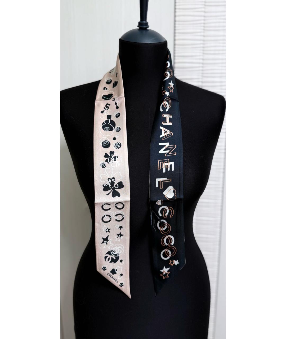 CHANEL Мульти шелковый шарф, фото 2