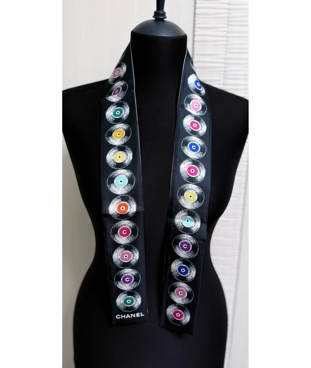 CHANEL Мульти шелковый шарф, фото 5