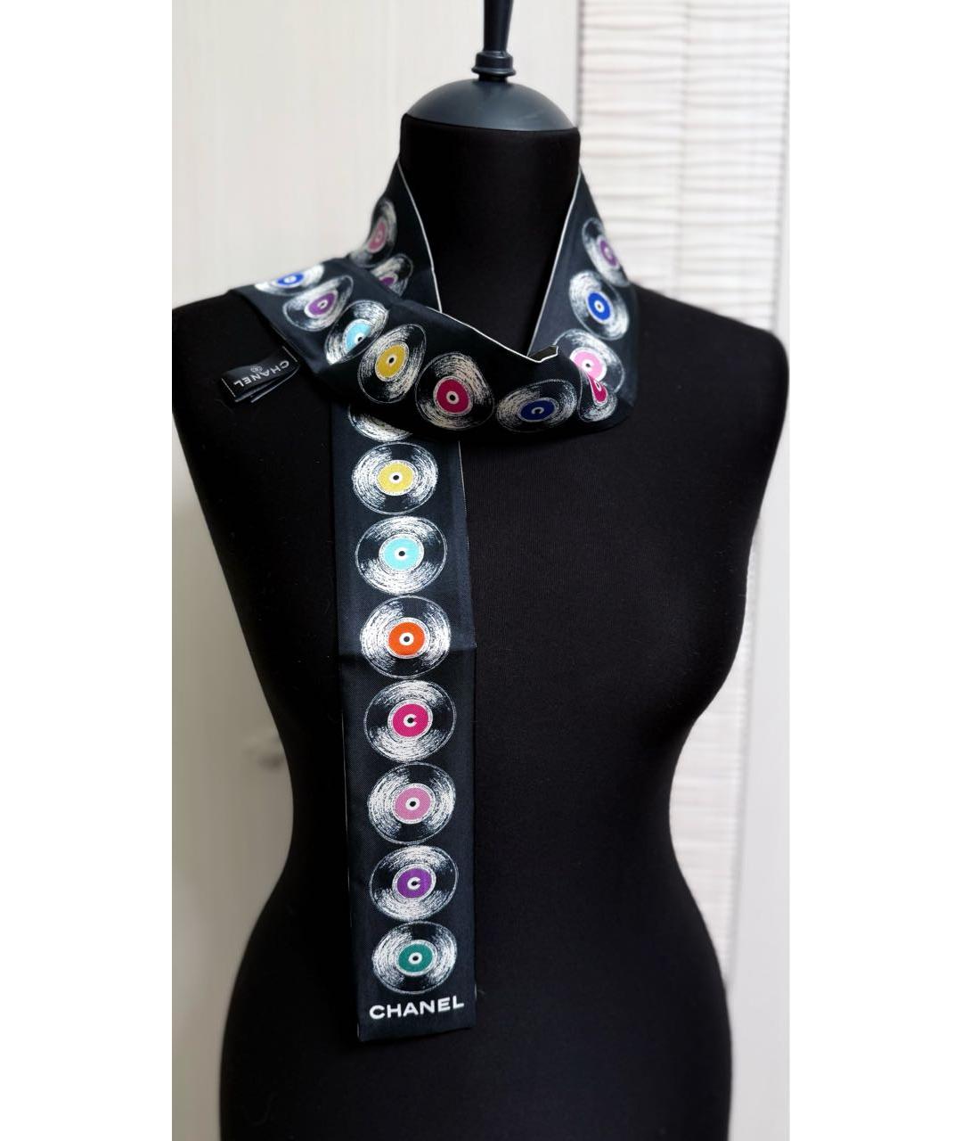 CHANEL Мульти шелковый шарф, фото 7