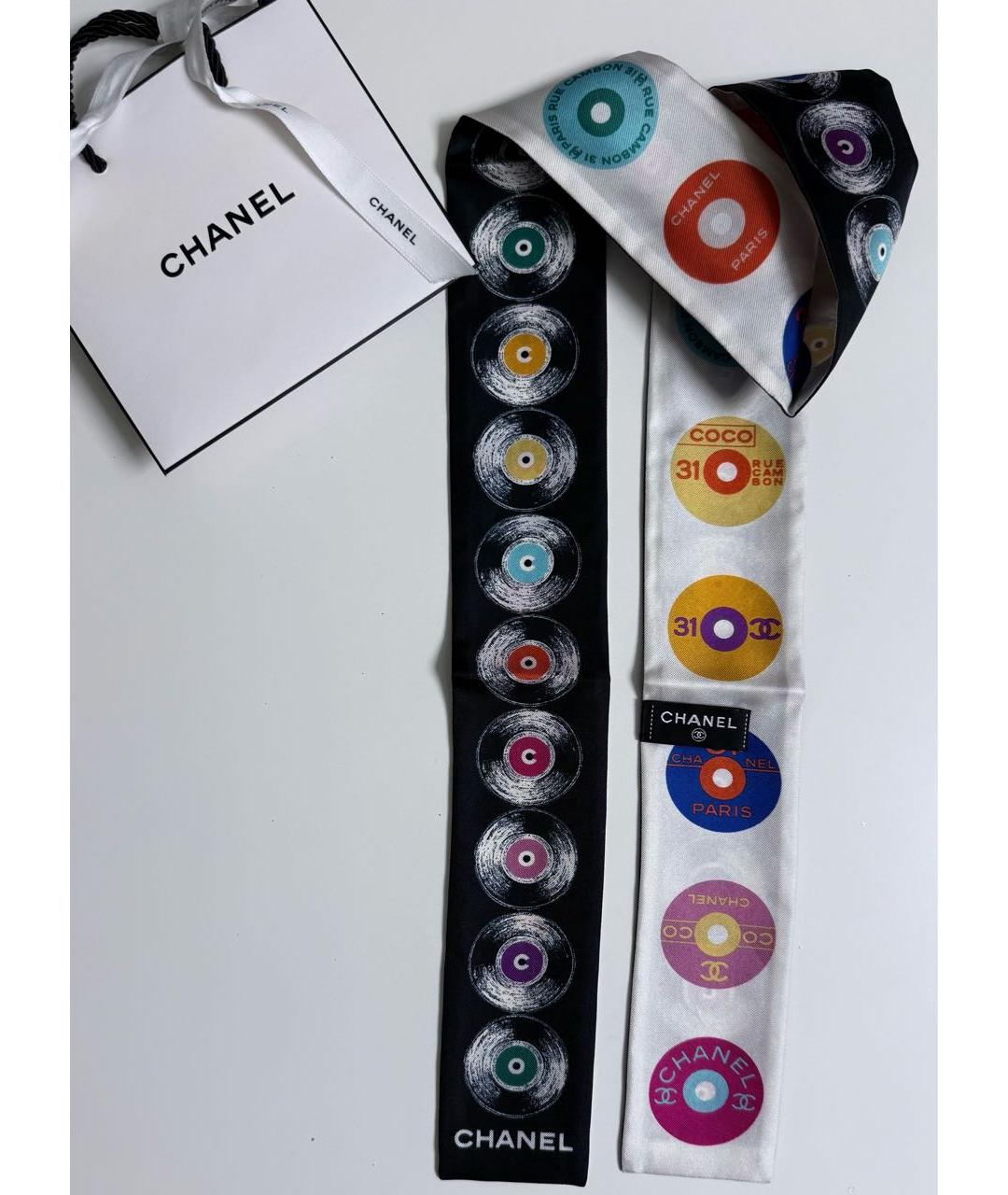 CHANEL Мульти шелковый шарф, фото 2
