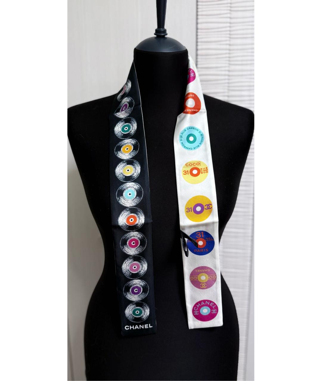 CHANEL Мульти шелковый шарф, фото 6