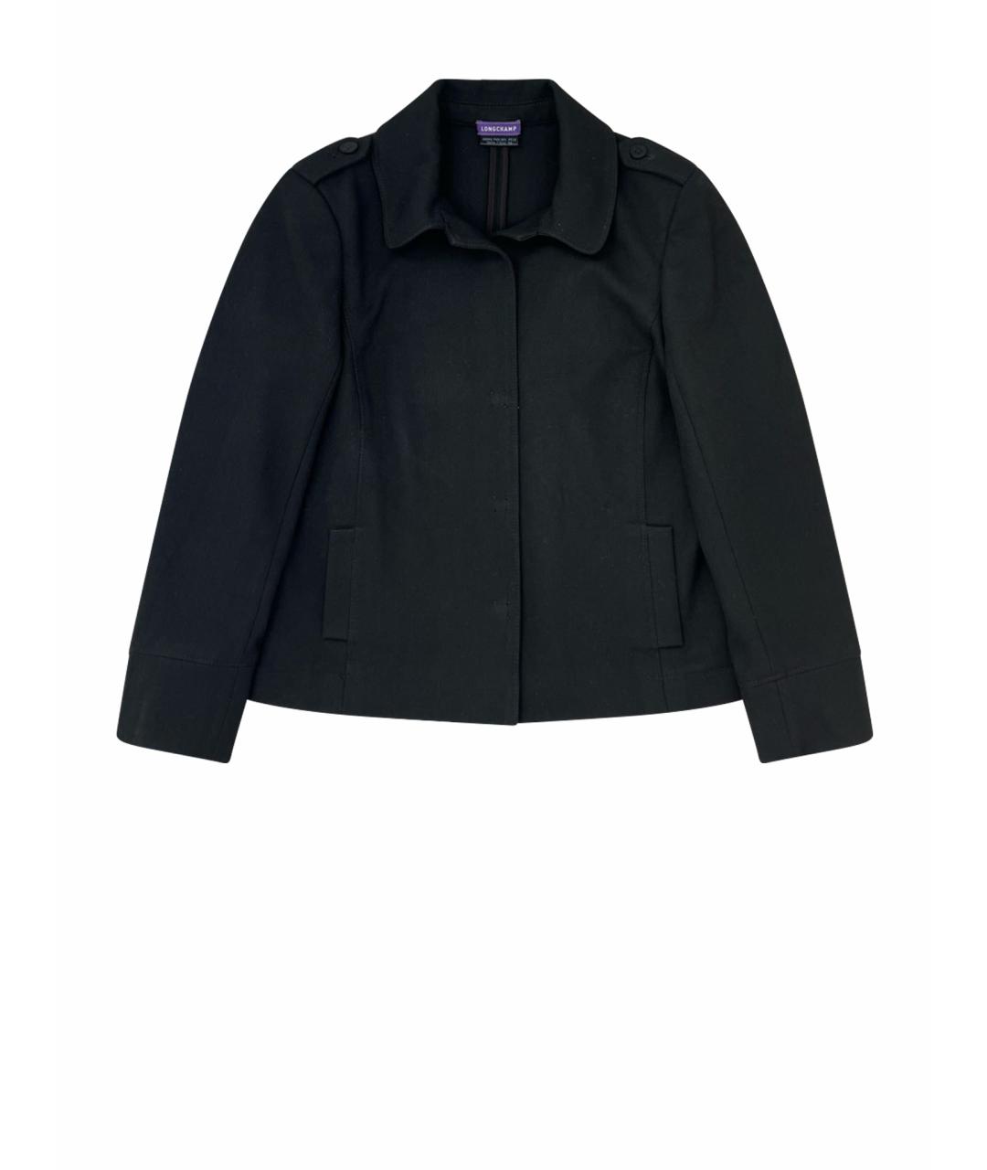 LONGCHAMP Черная вискозная куртка, фото 1