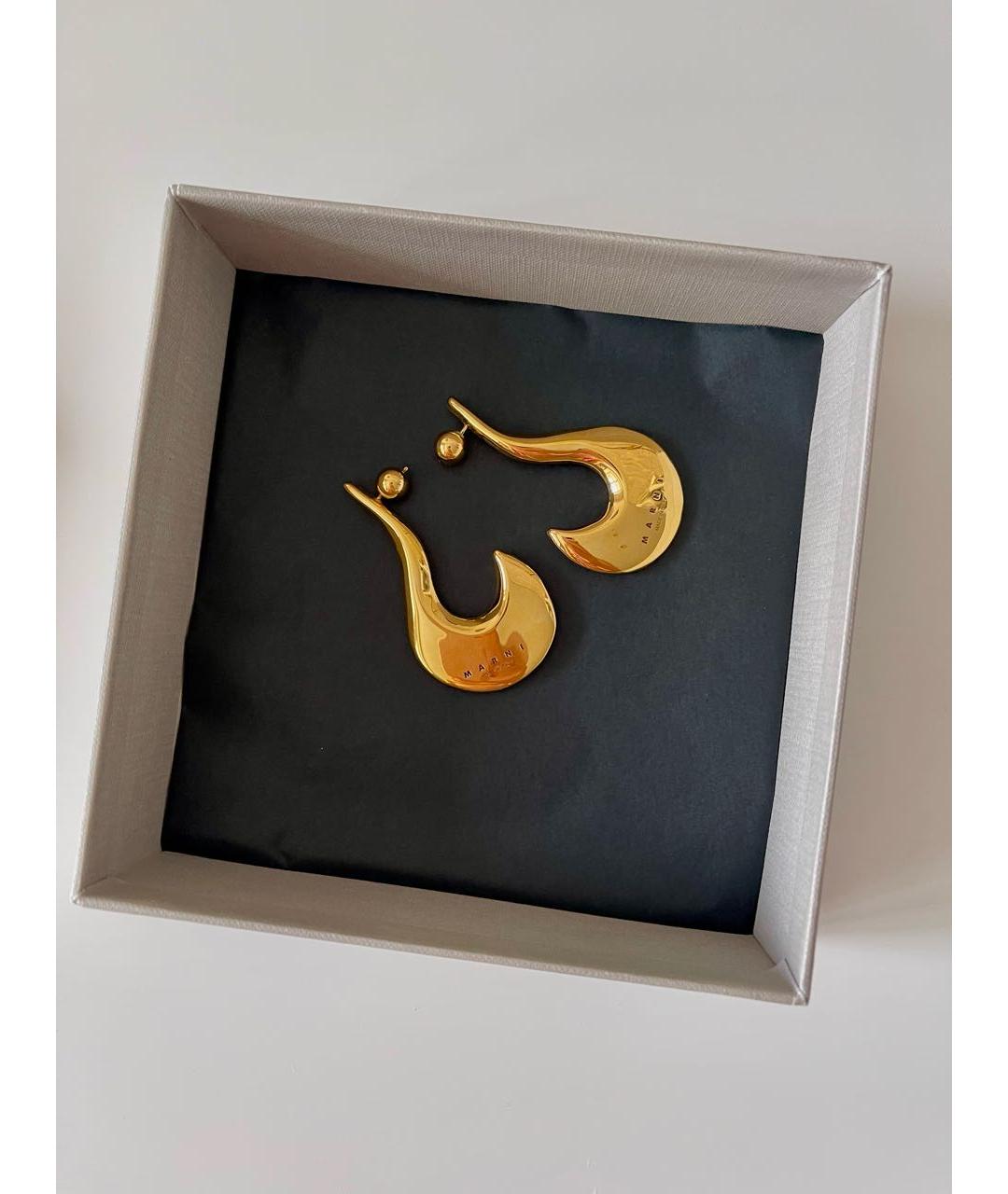 MARNI Золотые металлические серьги, фото 5