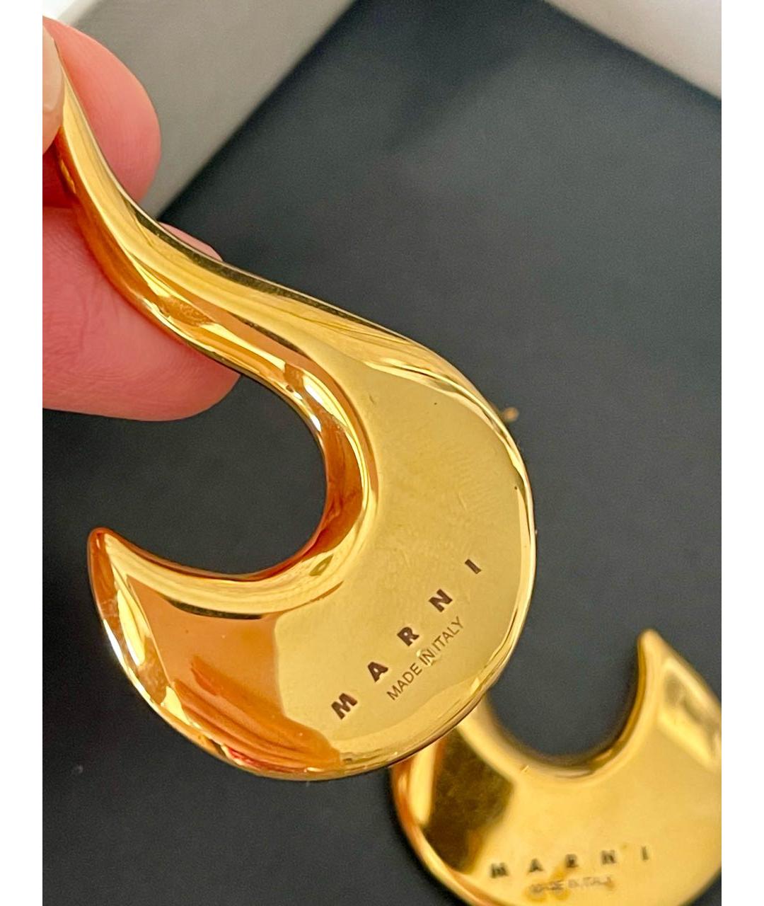 MARNI Золотые металлические серьги, фото 4