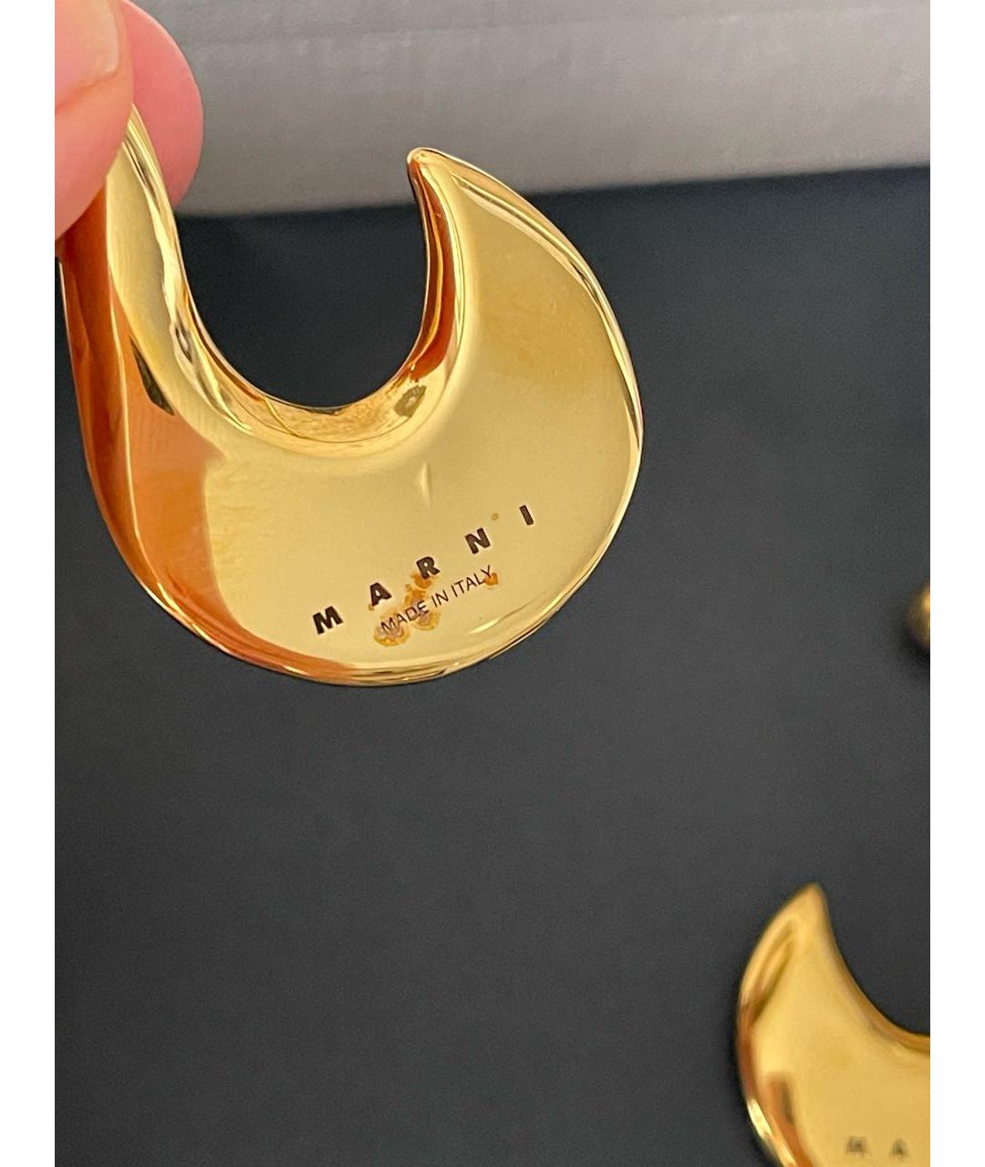 MARNI Золотые металлические серьги, фото 3