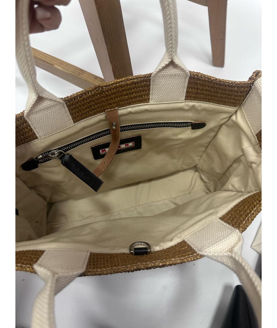 MARNI Бежевая сумка через плечо, фото 4