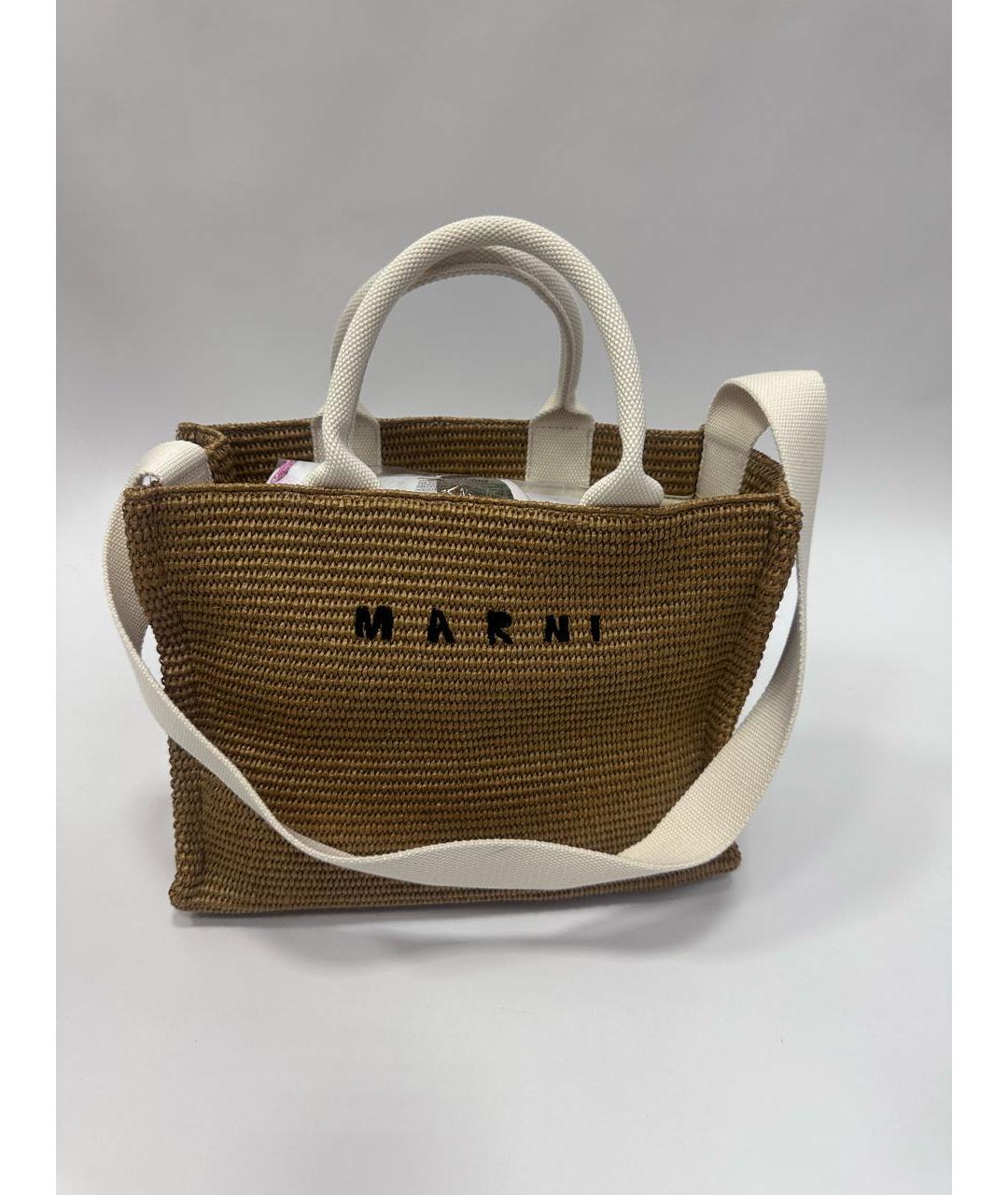 MARNI Бежевая сумка через плечо, фото 9