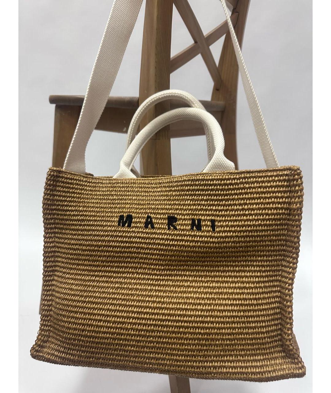 MARNI Бежевая сумка через плечо, фото 5