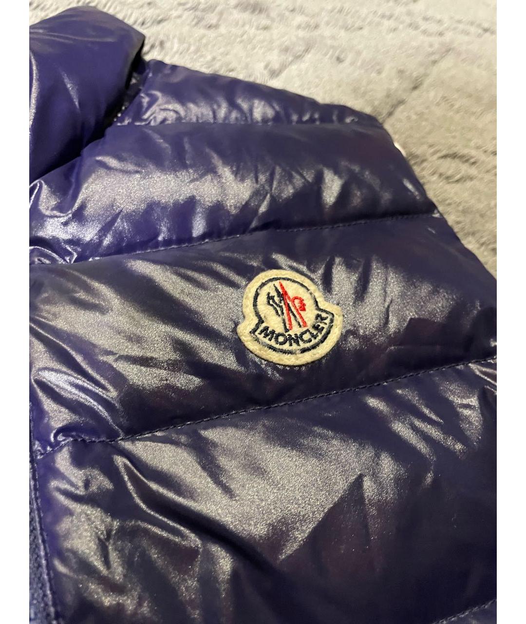 MONCLER Синий полиэстеровый жилет, фото 2