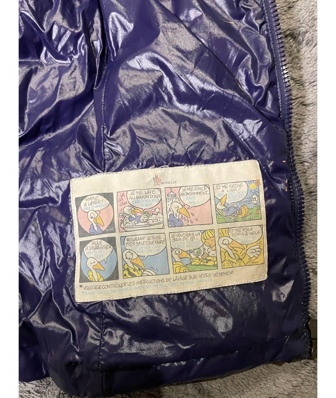 MONCLER Синий полиэстеровый жилет, фото 5