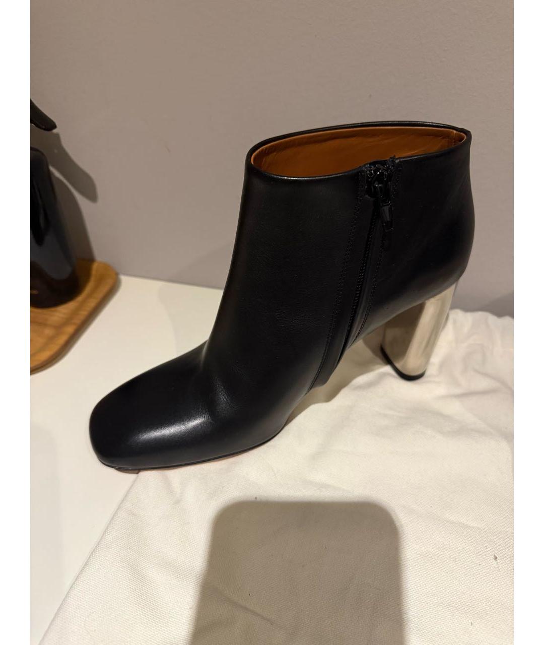 CELINE Черные кожаные ботильоны, фото 4