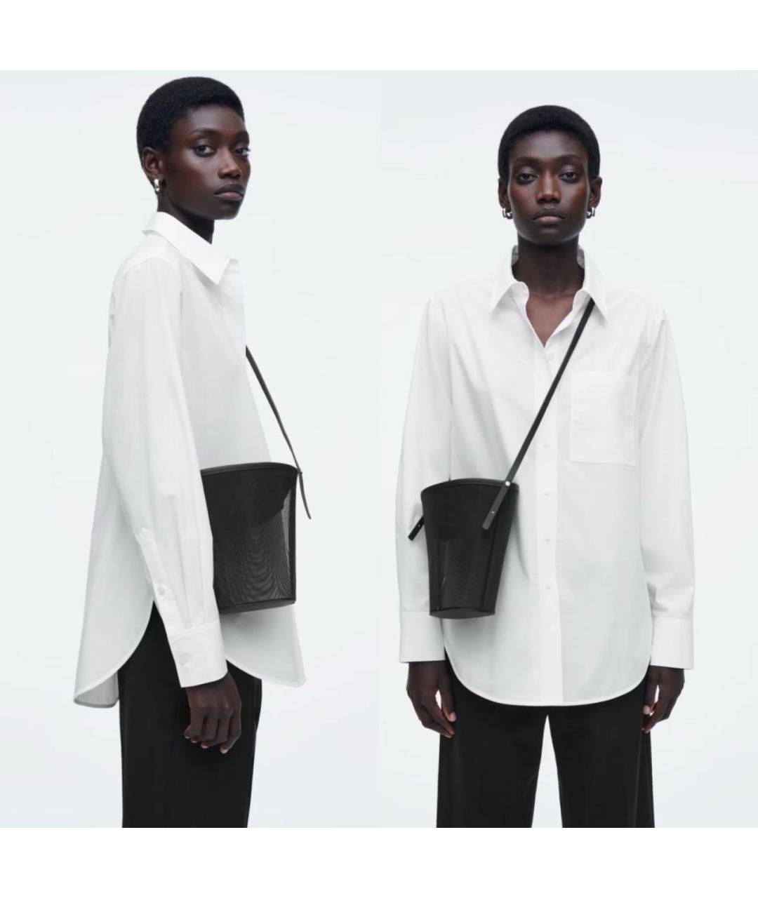 COS Черная тканевая сумка через плечо, фото 6