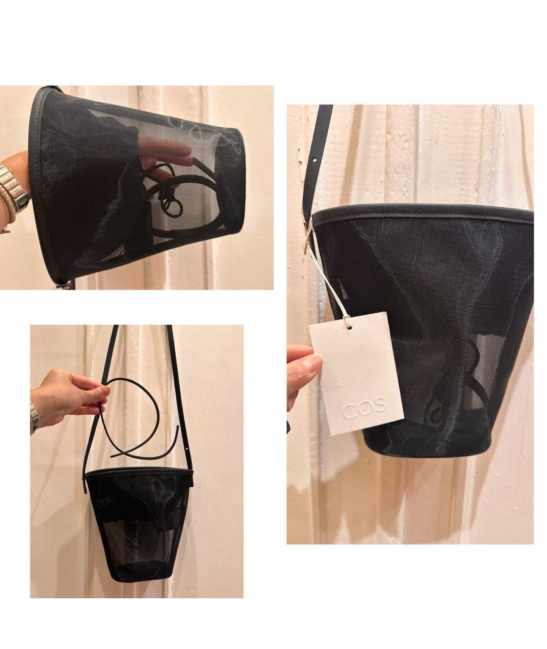 COS Черная тканевая сумка через плечо, фото 4
