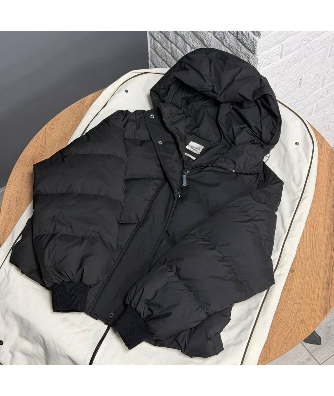 HERMES Черный пуховик, фото 2