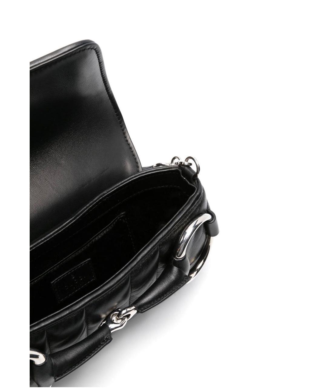 GUCCI Черная кожаная сумка через плечо, фото 4