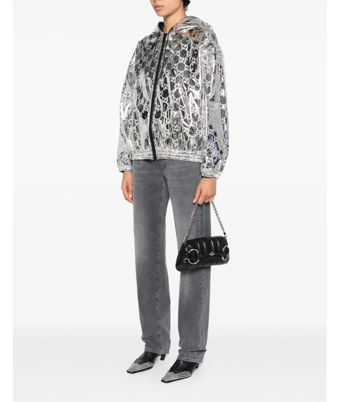 GUCCI Черная кожаная сумка через плечо, фото 2