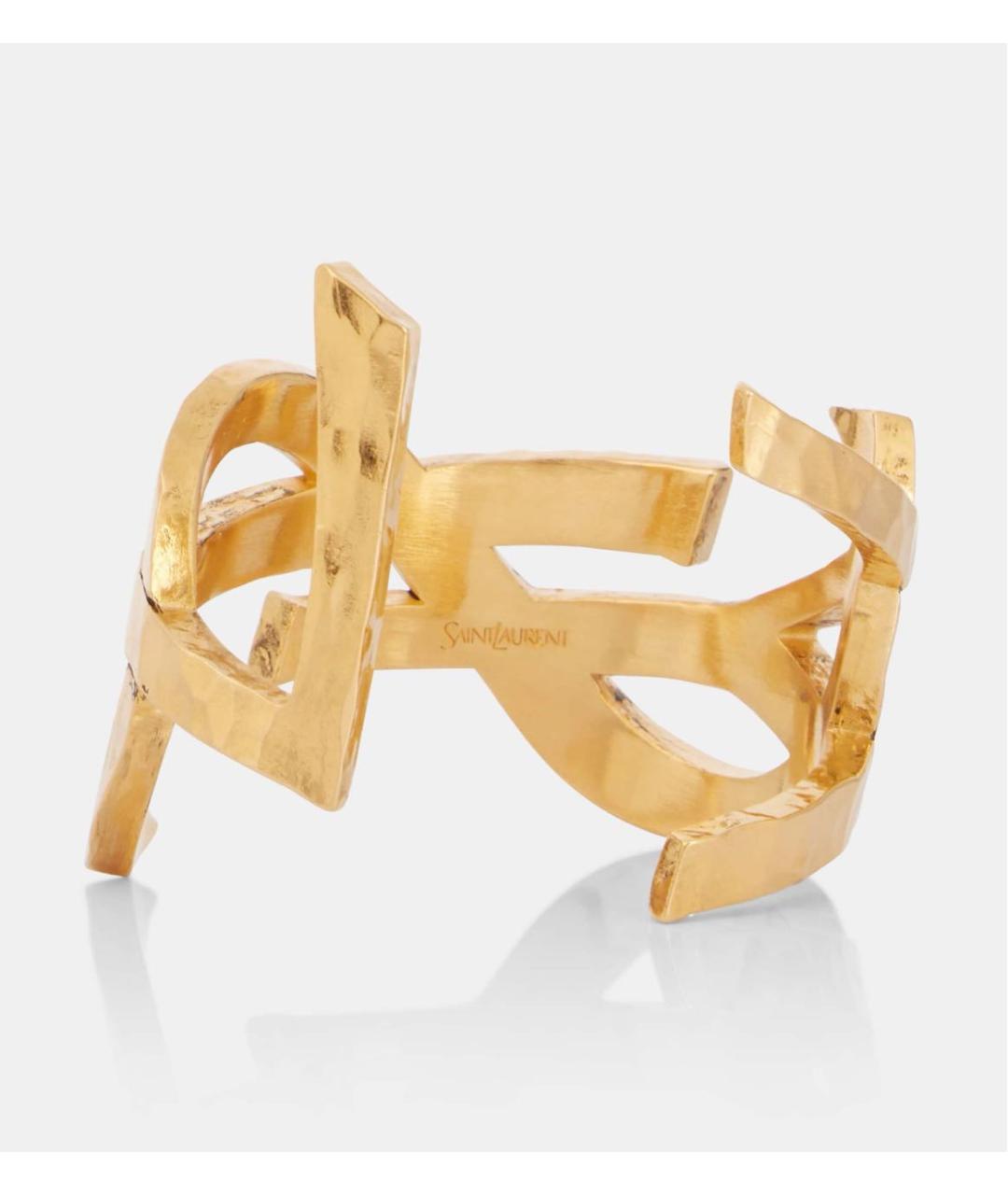 SAINT LAURENT Золотой латунный браслет, фото 3