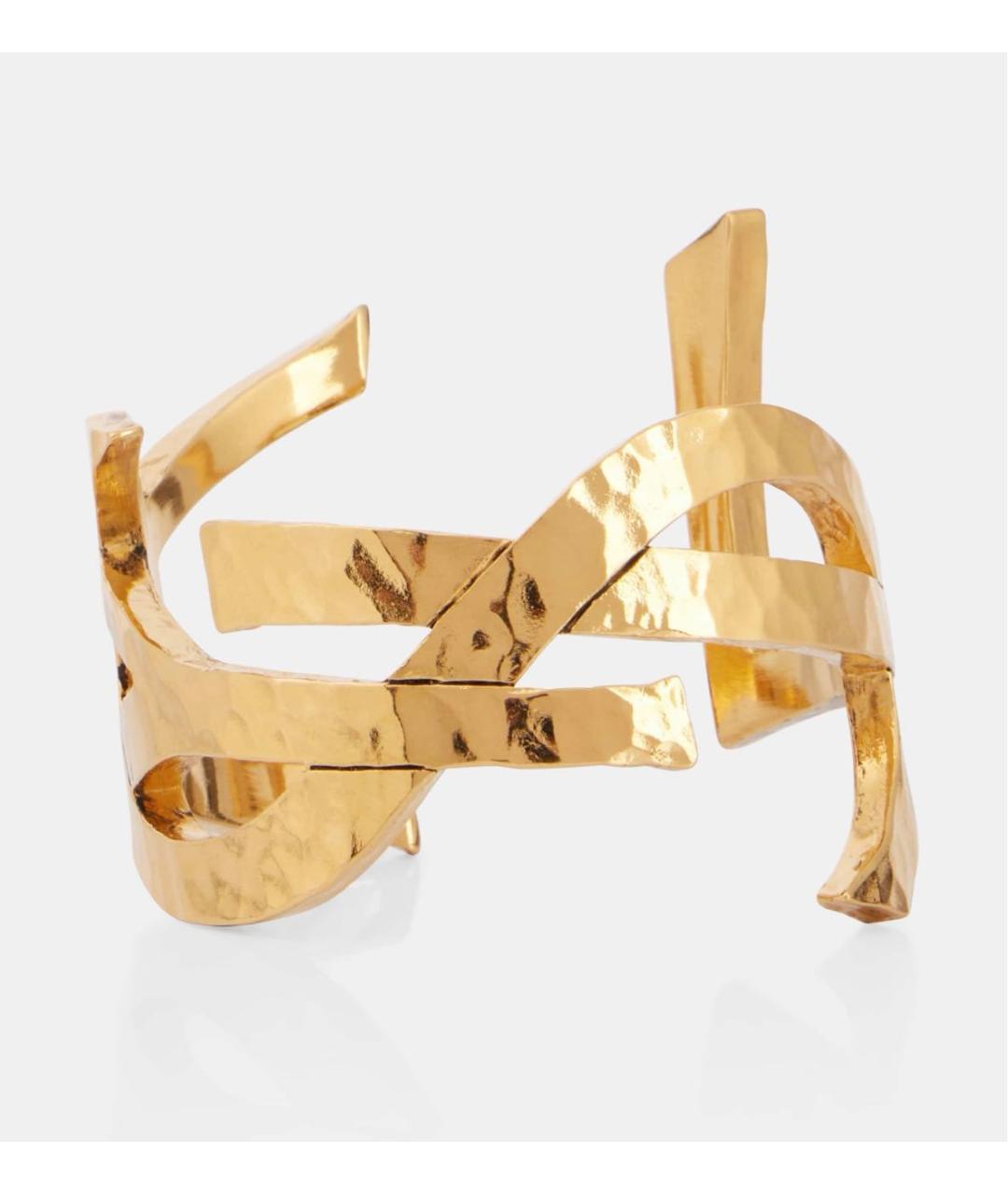 SAINT LAURENT Золотой латунный браслет, фото 5