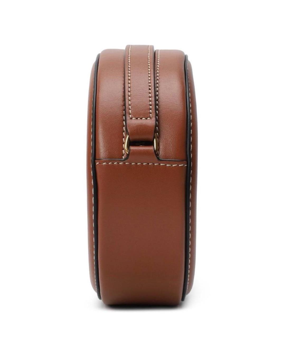 CELINE Коричневая кожаная сумка через плечо, фото 2