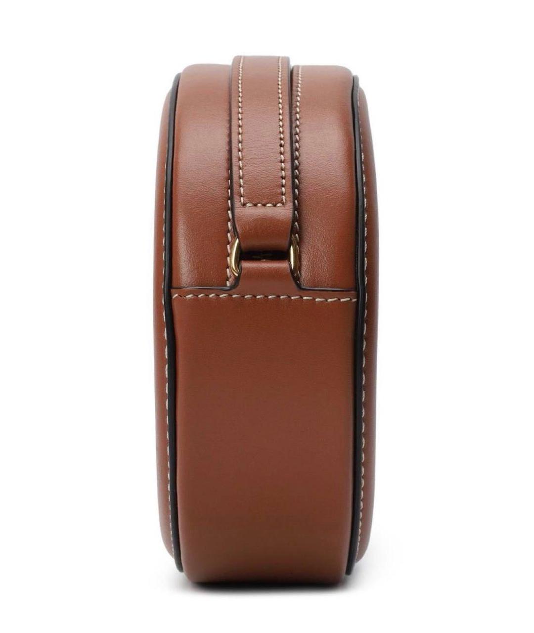 CELINE Коричневая кожаная сумка через плечо, фото 3