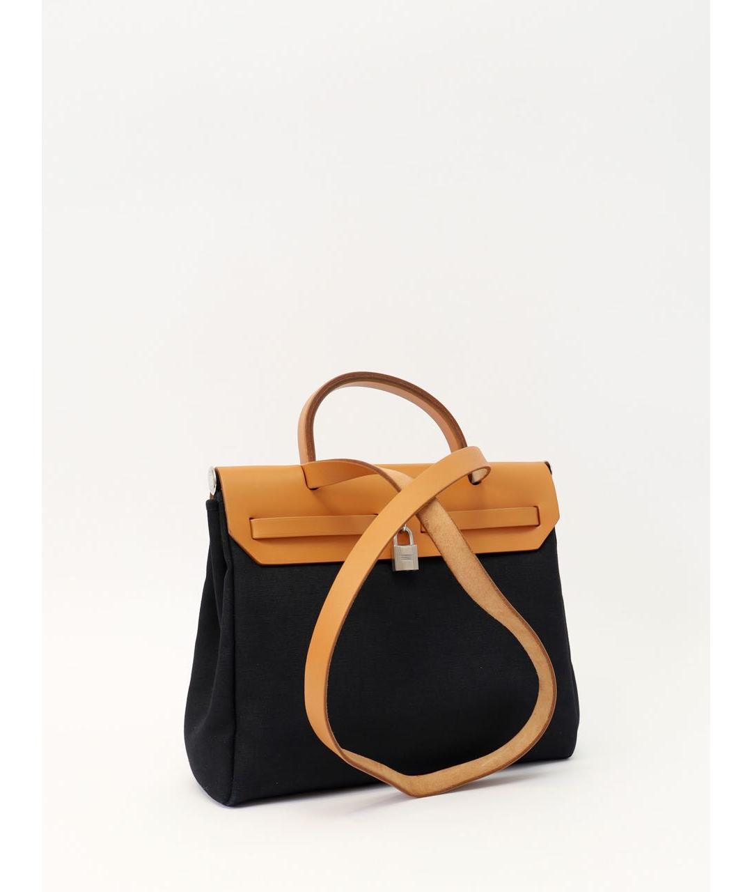 HERMES Черная сумка с короткими ручками, фото 3