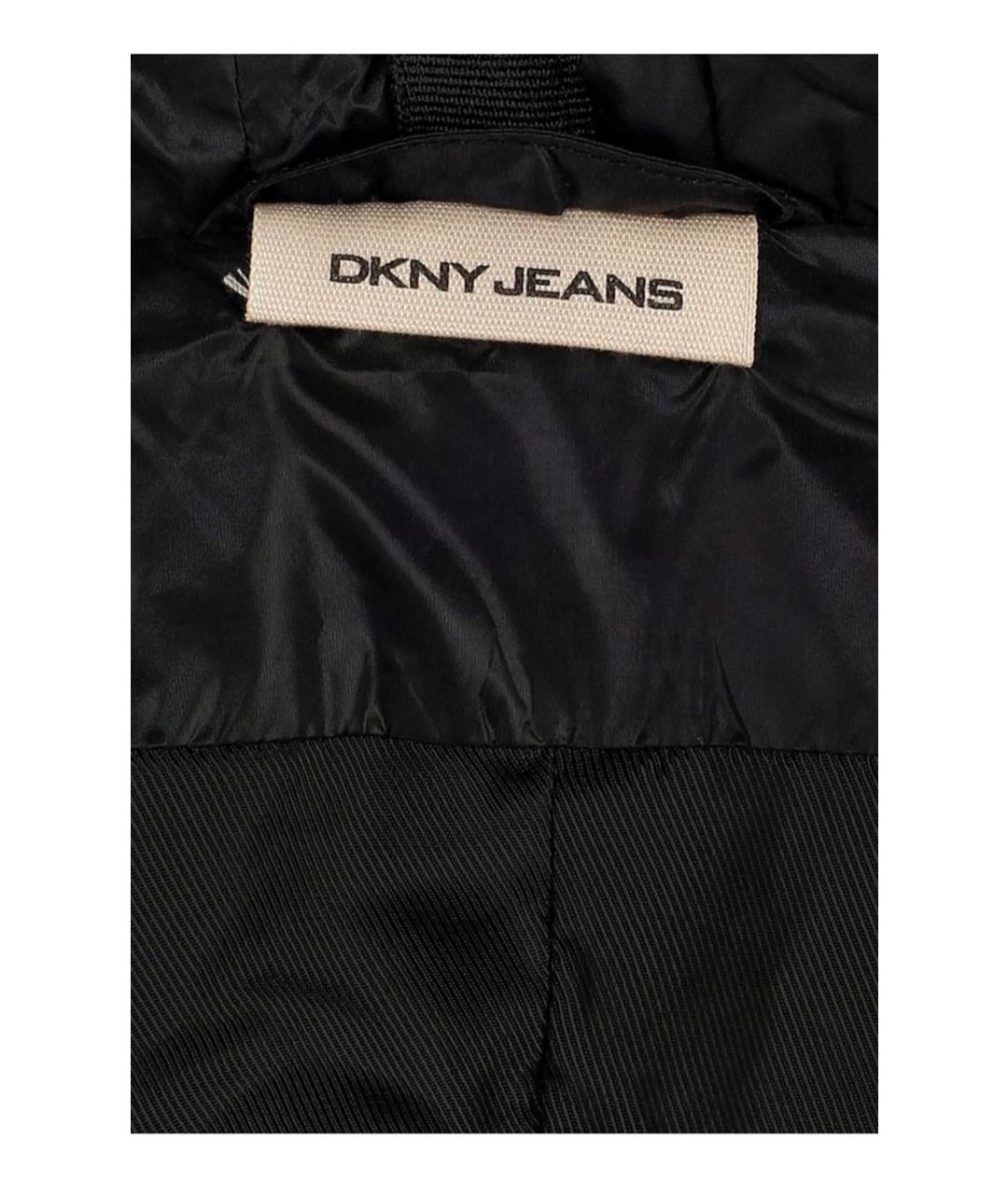 DKNY Черный полиуретановый пуховик, фото 3