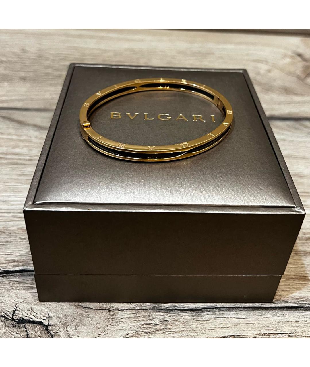 BVLGARI Черный браслет из желтого золота, фото 9