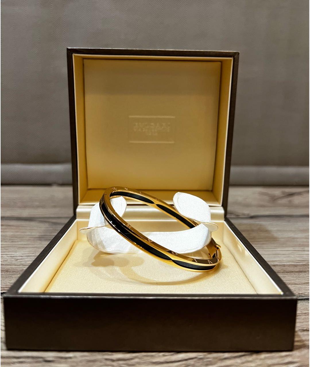 BVLGARI Черный браслет из желтого золота, фото 2