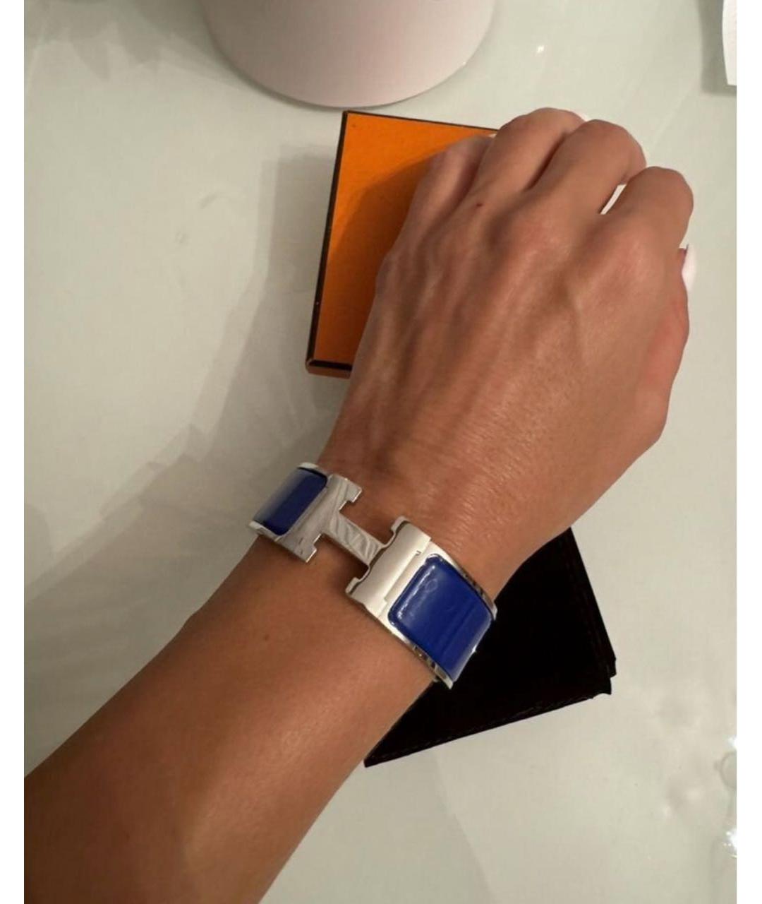 HERMES Синий металлический браслет, фото 5