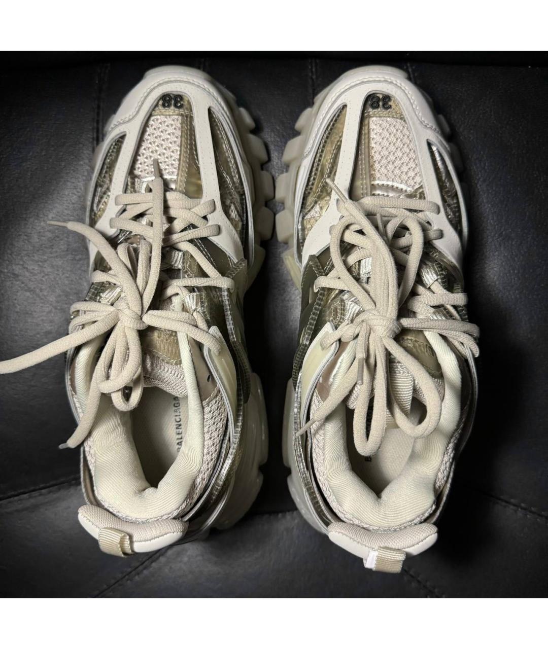BALENCIAGA Бежевые текстильные кроссовки, фото 5