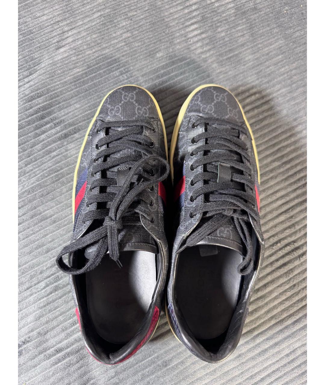 GUCCI Черные низкие кроссовки / кеды, фото 7