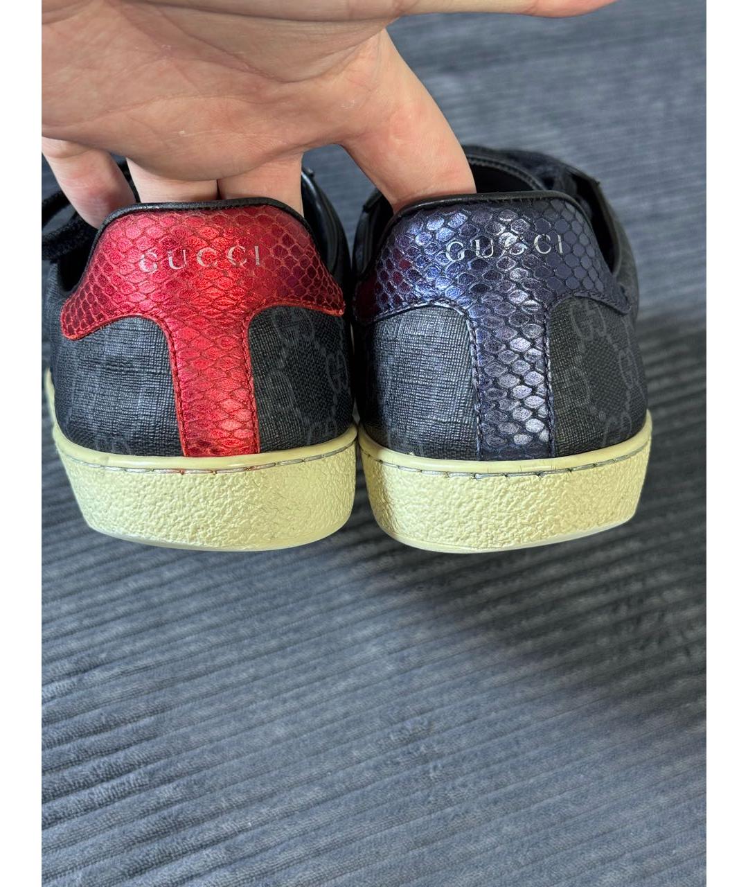 GUCCI Черные низкие кроссовки / кеды, фото 6