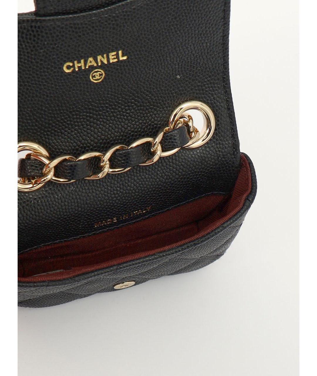 CHANEL Черная кожаная сумка через плечо, фото 4