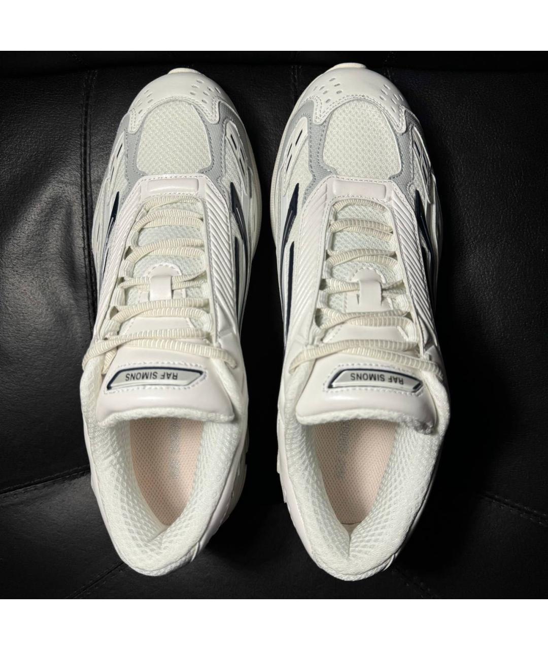 RAF SIMONS Белые текстильные низкие кроссовки / кеды, фото 8