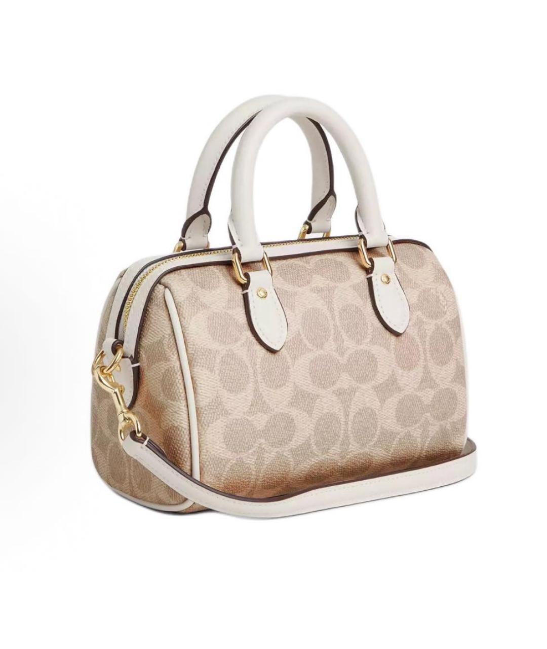 COACH Бежевая сумка с короткими ручками, фото 2