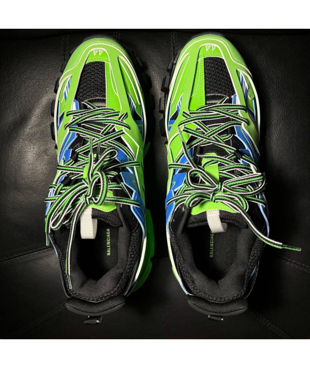 BALENCIAGA Салатовые текстильные низкие кроссовки / кеды, фото 8