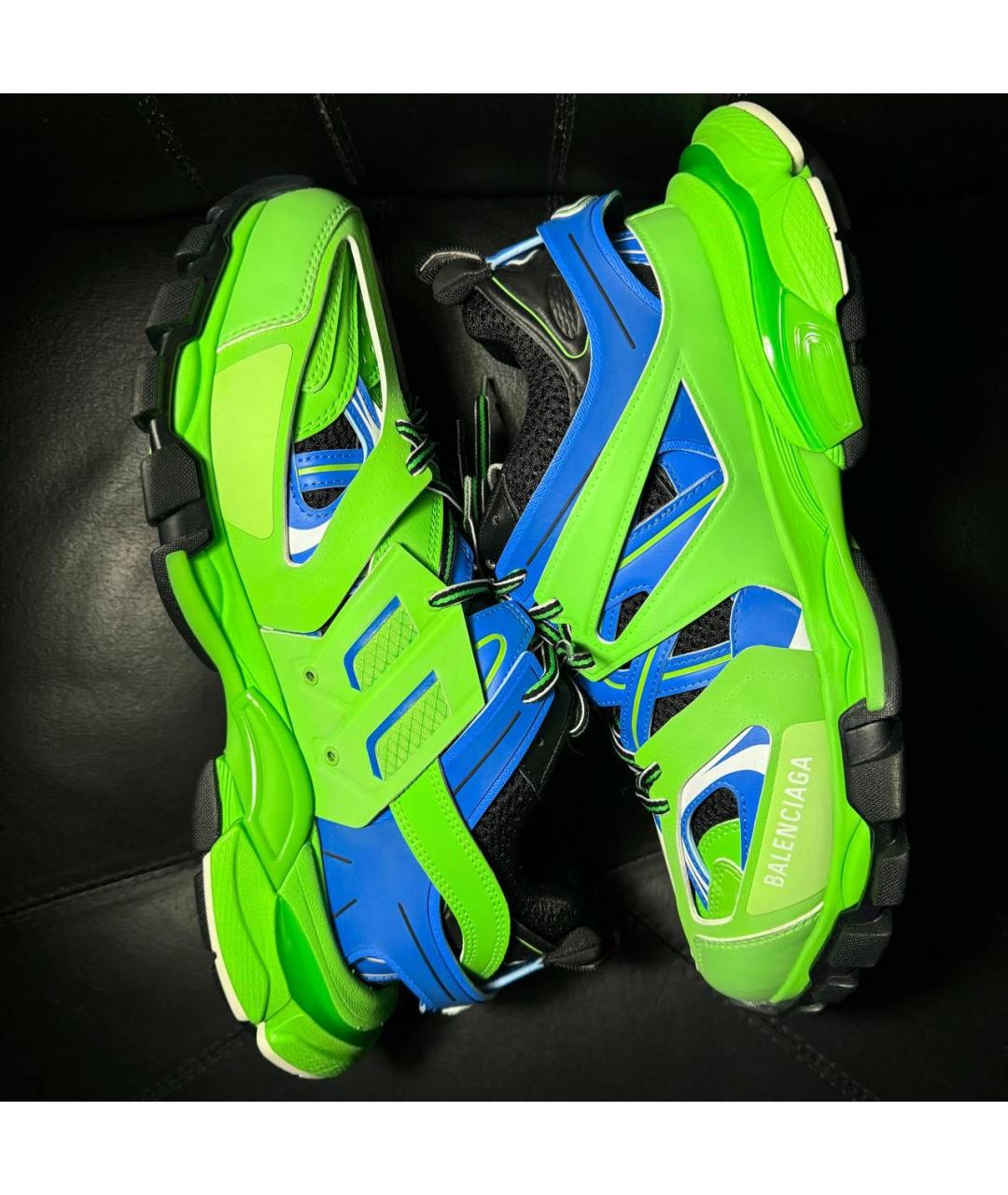 BALENCIAGA Салатовые текстильные низкие кроссовки / кеды, фото 5