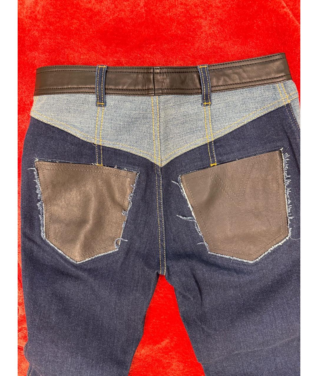 LOUIS VUITTON Темно-синие хлопко-эластановые джинсы слим, фото 3