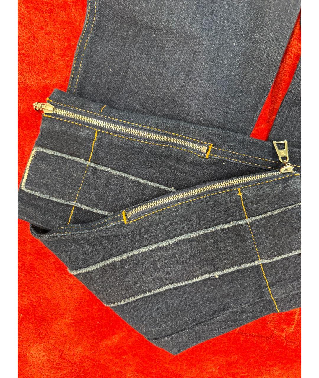 LOUIS VUITTON Темно-синие хлопко-эластановые джинсы слим, фото 7