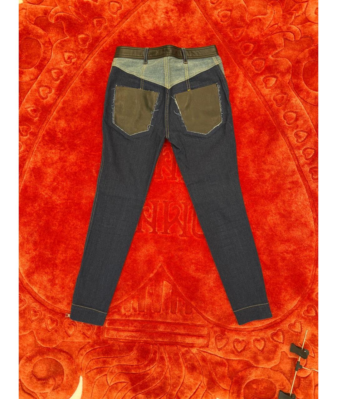 LOUIS VUITTON Темно-синие хлопко-эластановые джинсы слим, фото 2